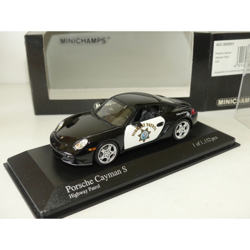 PORSCHE CAYMAN S HIGHWAY PATROL POLICE MINICHAMPS 1:43