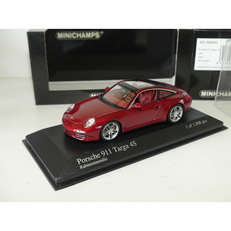 PORSCHE 911 TARGA 4S 997 2008 Bordeaux MINICHAMPS 1:43