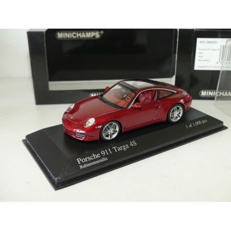 PORSCHE 911 TARGA 4S 997 2008 Bordeaux MINICHAMPS 1:43