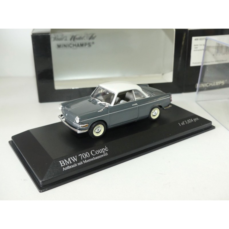 BMW 700 SPORT Gris Toit Blanc MINICHAMPS 1:43