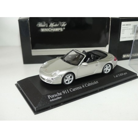 PORSCHE 911 CARRERA 4S CABRIOLET 997 2005 Gris MINICHAMPS 1:43