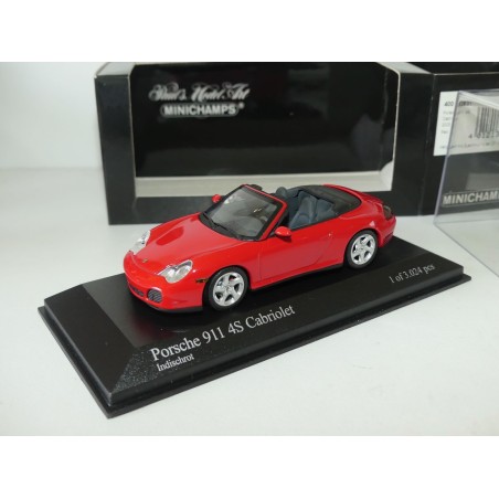 PORSCHE 911 CARRERA 4S CABRIOLET 996 2003 Rouge Red MINICHAMPS 1:43