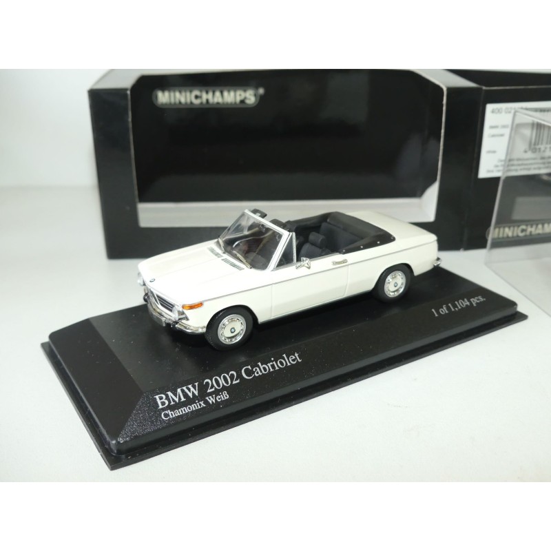 BMW 2002 CABRIOLET Blanc MINICHAMPS 1:43