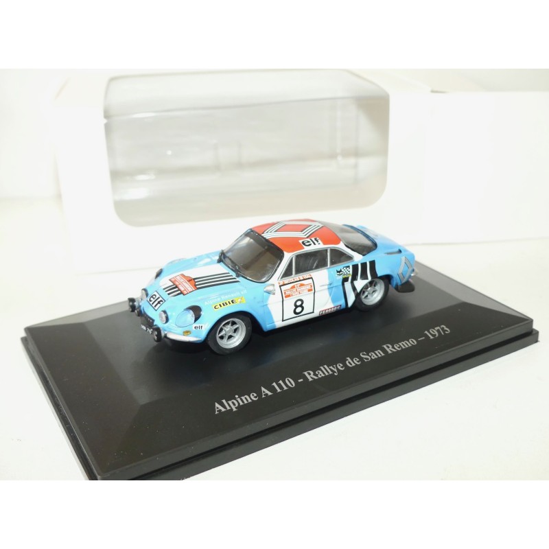 RENAULT ALPINE A110 RALLYE SAN REMO 1973 NICOLAS ELIGOR HACHETTE 1:43