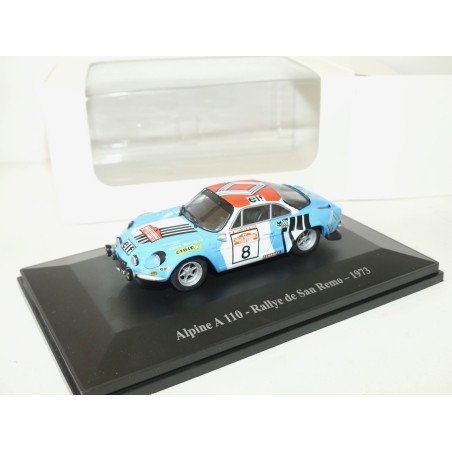 RENAULT ALPINE A110 RALLYE SAN REMO 1973 NICOLAS ELIGOR HACHETTE 1:43