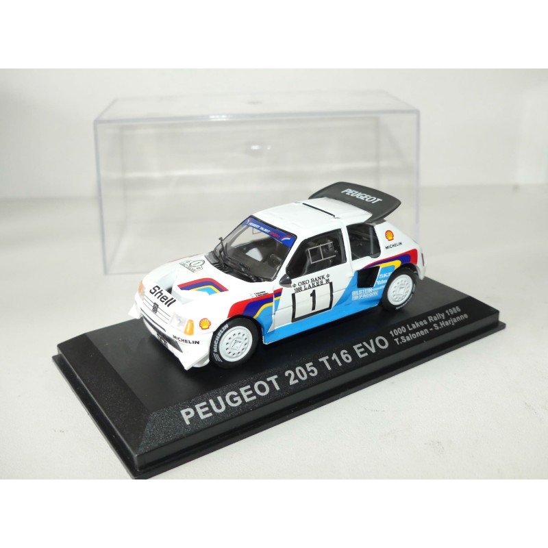 PEUGEOT 205 T16 RALLYE DES 1000 LACS 1986 T. SALONEN ALTAYA 1:43 1er