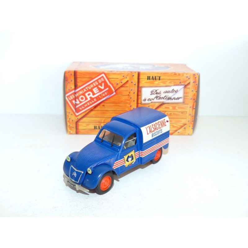 CITROEN 2CV N°044 FOURGONNETTE L ALASACIENNE BISCUITS NOREV 1:43 boite carton