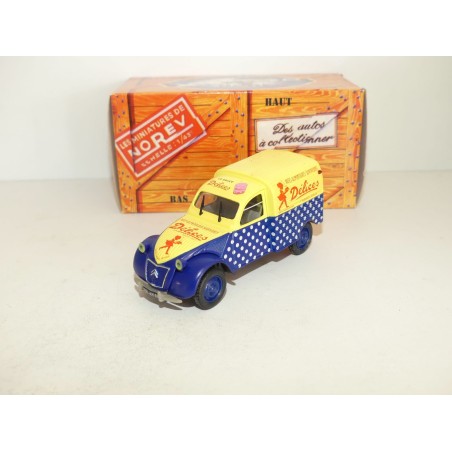 CITROEN 2CV N°076 FOURGONNETTE PATES DELICES NOREV 1:43 boite carton