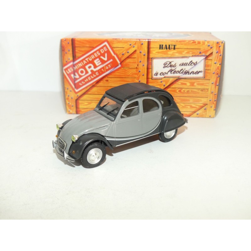 CITROEN 2CV N°084 CHARLESTONE 1982 gris et noir NOREV 1:43 boite carton