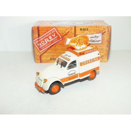 CITROEN 2CV N°091 FOURGONNETTE ORANGINA  AVEC BOUTEILLE 1956 NOREV 1:43 boite carton