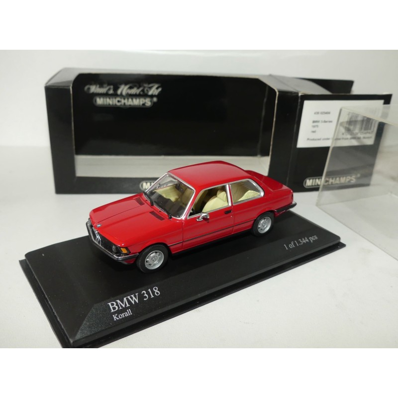 BMW SERIE 3 318 SALOON E21 1975 Rouge MINICHAMPS 1:43