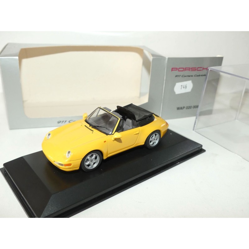 PORSCHE 911 CARRERA CABRIOLET 993 Jaune MINICHAMPS 1:43