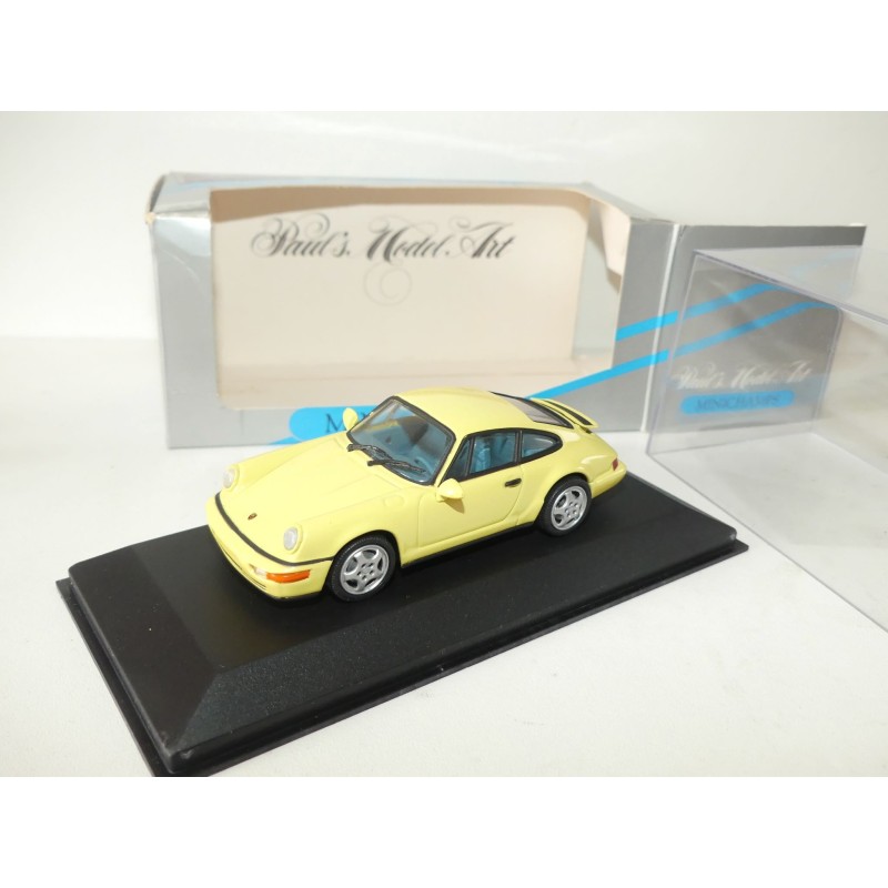 PORSCHE 911 CARRERA 2/4 964 1992 Jaune MINICHAMPS 1:43