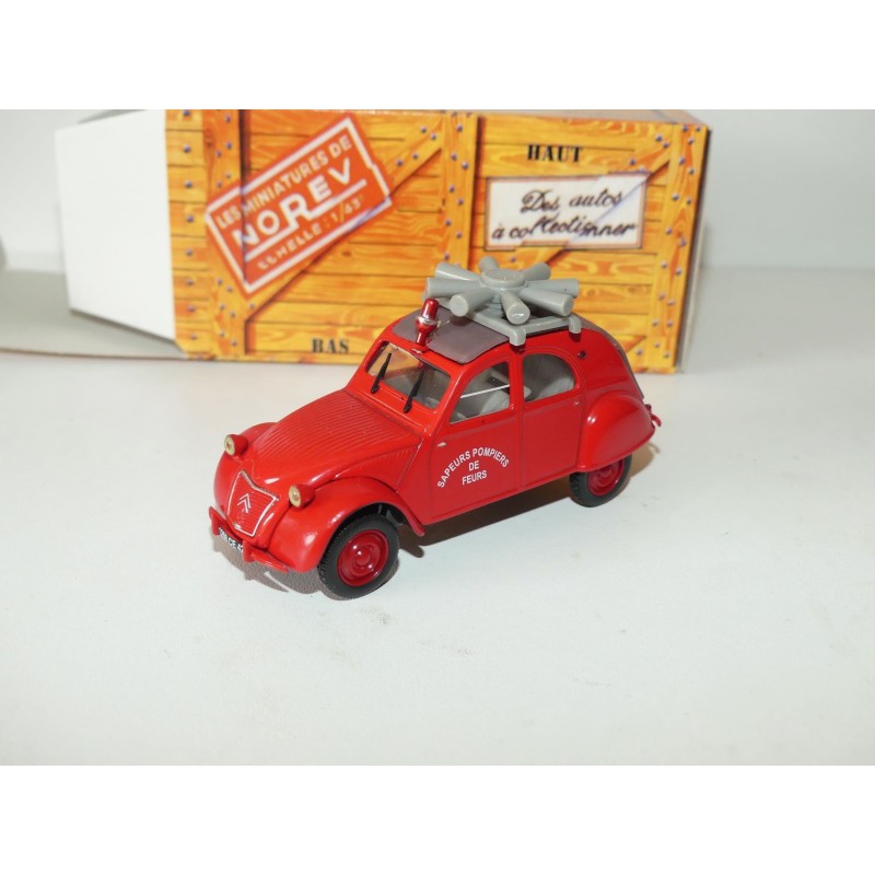 CITROEN 2CV N°066 POMPIERS DE FEURS NOREV 1:43 boite carton