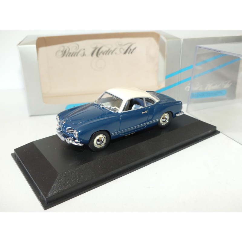 VW KARMANN GHIA COUPE 1955-59 Bleu et toit Crème MINICHAMPS 1:43