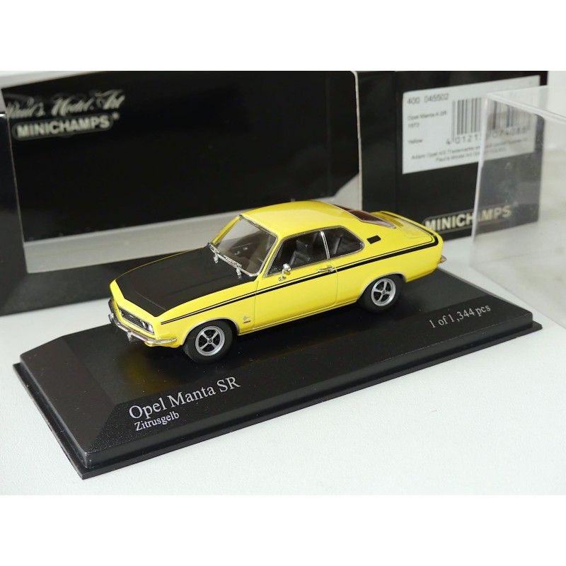 OPEL MANTA A SR 1972 Jaune et Noir MINICHAMPS 1:43
