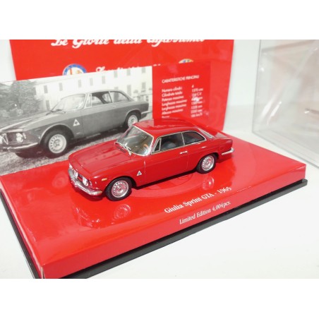 ALFA ROMEO GIULIA SPRINT GTA 1965 Rouge MINICHAMPS 1:43