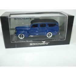 FORD DE LUXE WOODY 1940 Bleu MINICHAMPS 1:43