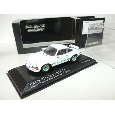 PORSCHE 911 CARRERA RSR 2.8 1973 Blanc et Vert MINICHAMPS 1:43