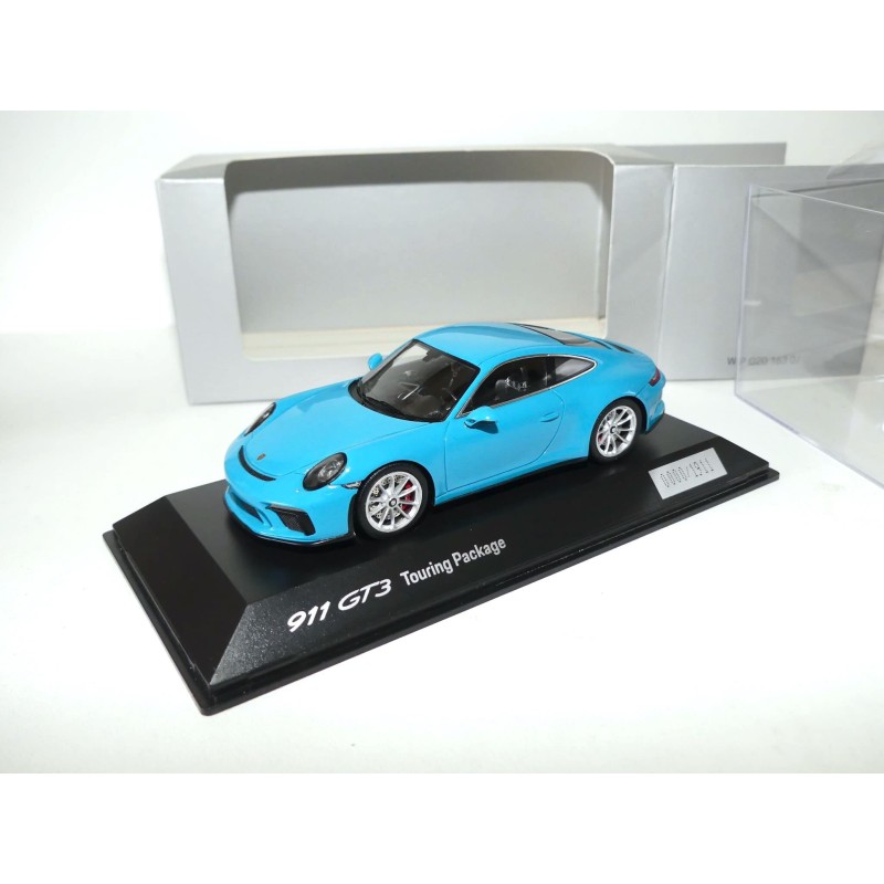 PORSCHE 911 GT3 TOURING PACKAGE 991 Bleu SPARK 1:43