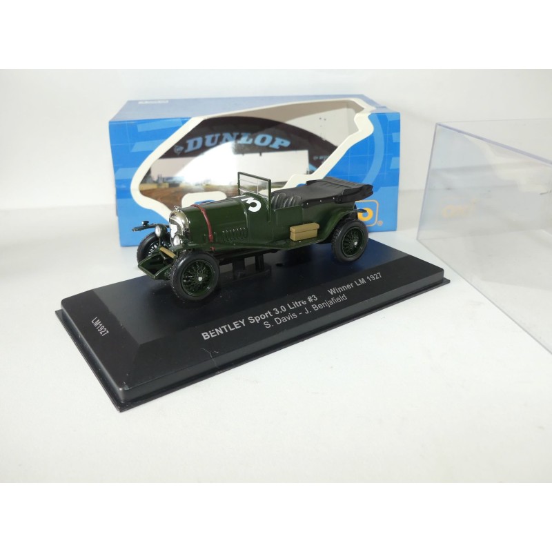 BENTLEY SPORT 3.0 LITRE N°3 LE MANS 1927 IXO LM1927 1:43 1er