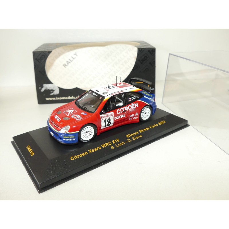 CITROEN XSARA RALLYE MONTE CARLO 2003 LOEB IXO RAM100 1:43 1er