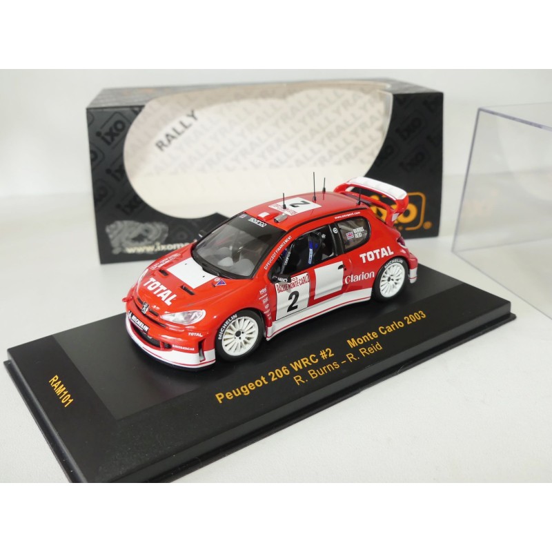 PEUGEOT 206 WRC RALLYE MONTE CARLO 2003 BURNS IXO RAM101 1:43