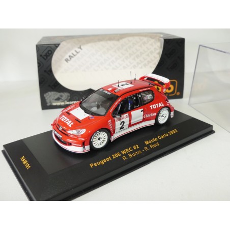 PEUGEOT 206 WRC RALLYE MONTE CARLO 2003 BURNS IXO RAM101 1:43
