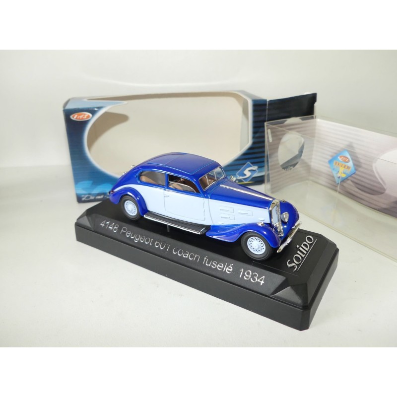 PEUGEOT 601 COACH FUSELE 1934 Bleu SOLIDO 1:43
