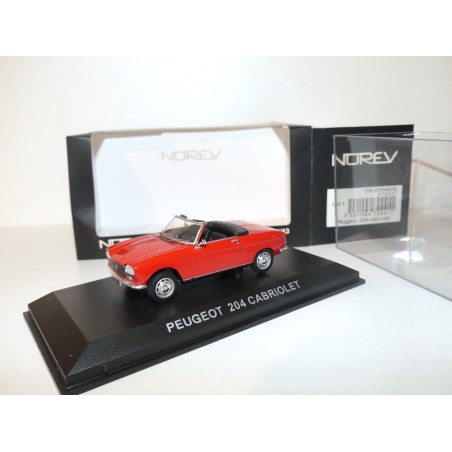 PEUGEOT 204 CABRIOLET Rouge NOREV 1:43