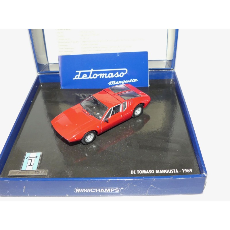 DE TOMASO MANGUSTA 1969 Rouge MINICHAMPS 1:43