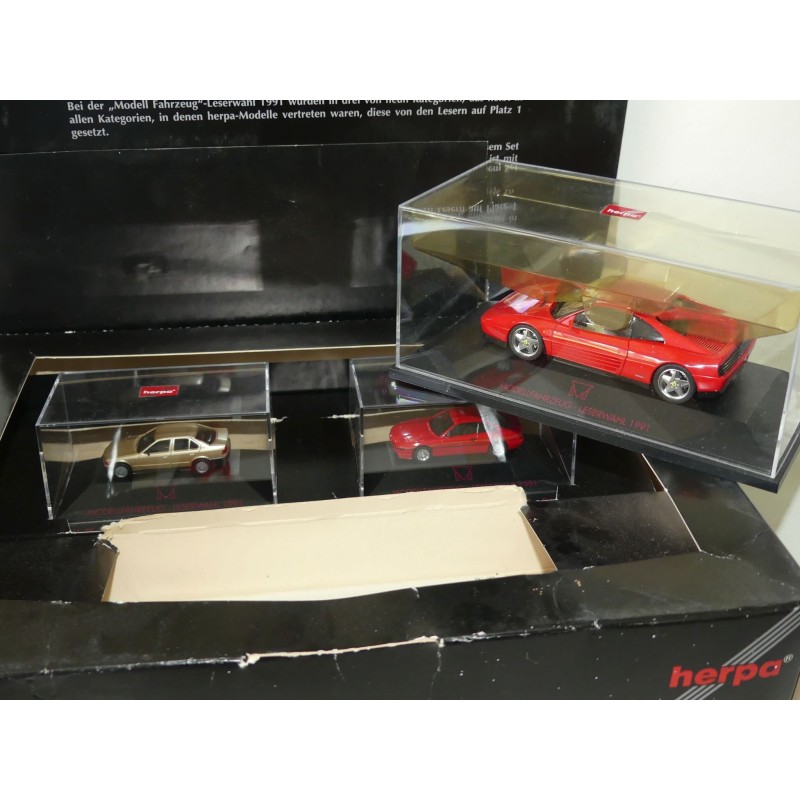 FERRARI 348 TB Rouge coffret HERPA 1:43 et 1:87 ALPINA 1:87