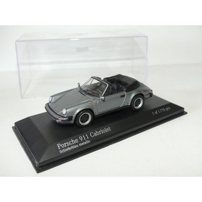 PORSCHE 911 CABRIOLET SERIE G Bleu Gris MINICHAMPS 1:43