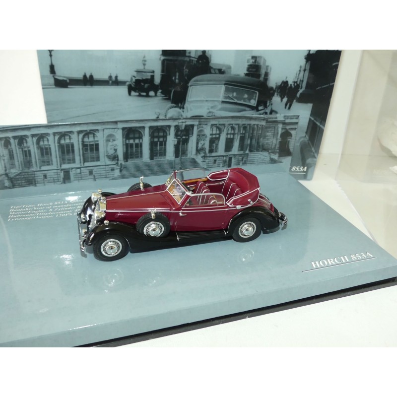 HORCH 853 A CABRIOLET 1938 Rouge et Noir MINICHAMPS 1:43