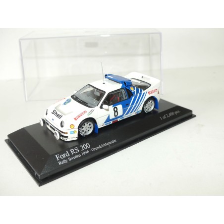FORD RS 200 RALLYE DE SUEDE 1986 GRUNDEL MINICHAMPS 1:43