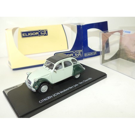 CITROEN 2CV 6 BICOLORE VERT ELIGOR 1:43