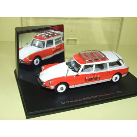 CITROEN ID 19 BREAK DE RADIO TELE LUXEMBOURG 1963 UNIVERSAL HOBBIES 1:43 boite vitrine