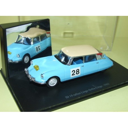 CITROEN ID 19 RALLYE LIEGE-SOFIA-LIEGE 1962 UNIVERSAL HOBBIES 1:43 boite vitrine