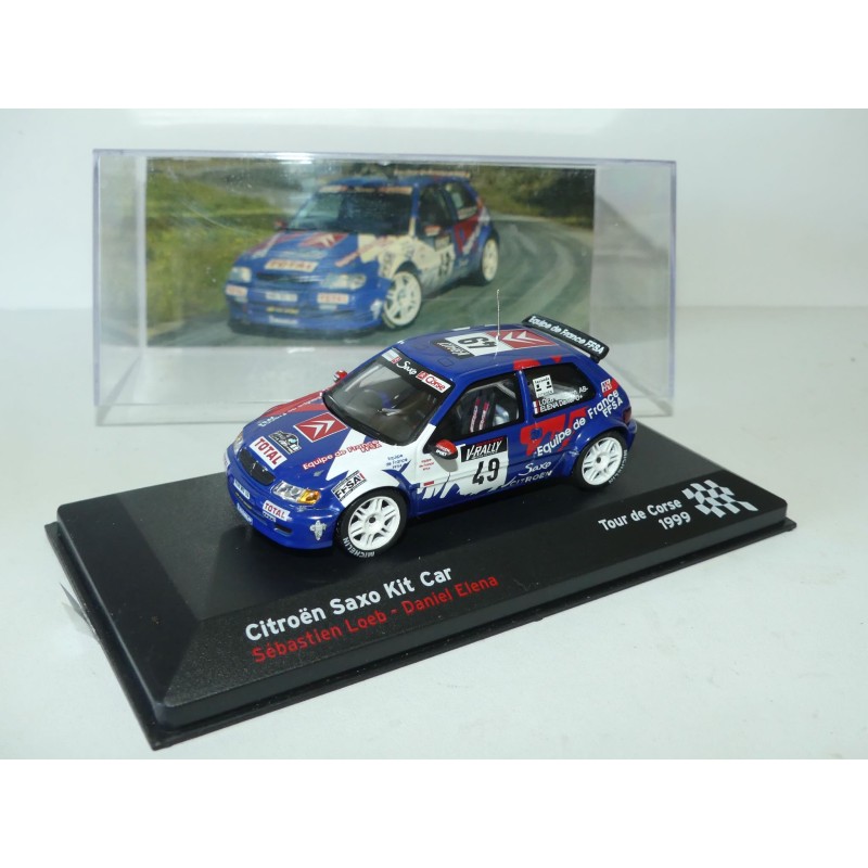 CITROEN SAXO KIT CAR RALLYE TOUR DE CORSE 1999 S. LOEB ALTAYA 1:43 19Ã¨me 