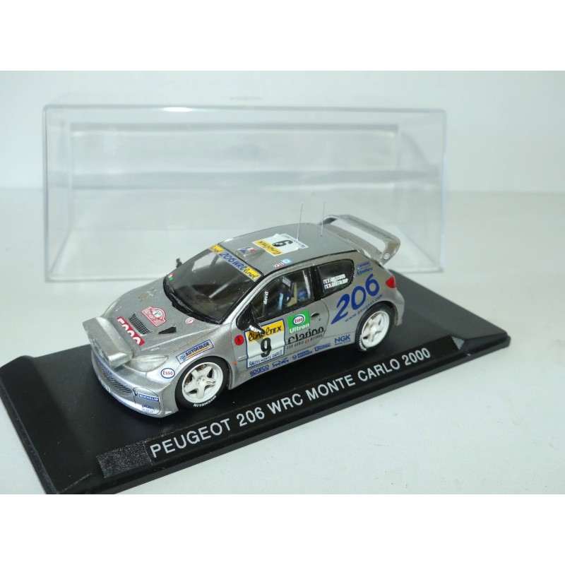PEUGEOT 206 WRC RALLYE MONTE CARLO 2000 F. DELECOUR STARTER 1:43 version nuit