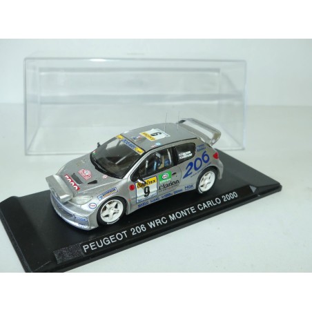 PEUGEOT 206 WRC RALLYE MONTE CARLO 2000 F. DELECOUR STARTER 1:43 version nuit