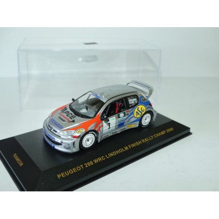 PEUGEOT 206 WRC RALLYE CHAMP 2000 LINDHOLM IXO RAM038 1:43