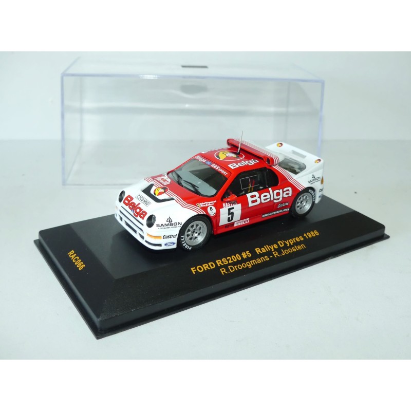 FORD RS200 RALLYE YPRES 1986 D. DROOGMANS IXO RAC066 1:43
