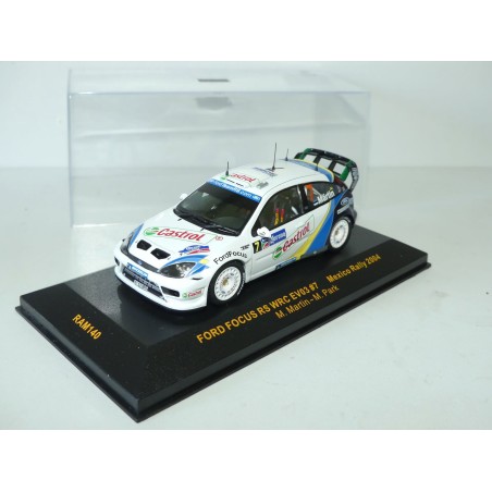 FORD FOCUS RS WRC RALLYE DU MEXIQUE 2004 MARTIN IXO RAM140 1:43 1er