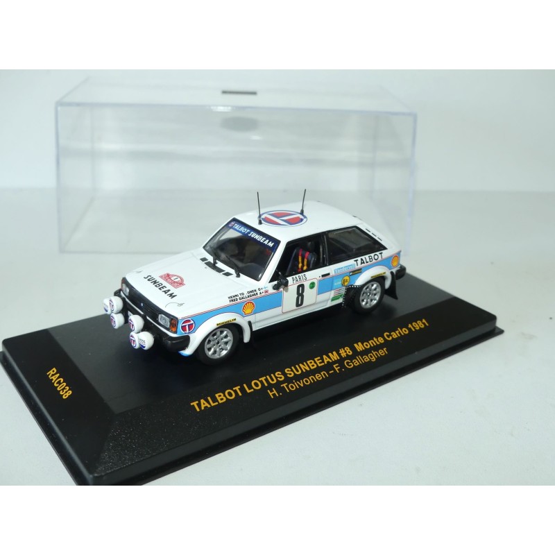 TALBOT LOTUS SUNBEAM RALLYE MONTE CARLO 1981 H. TOIVENEN IXO RAC038 1:43