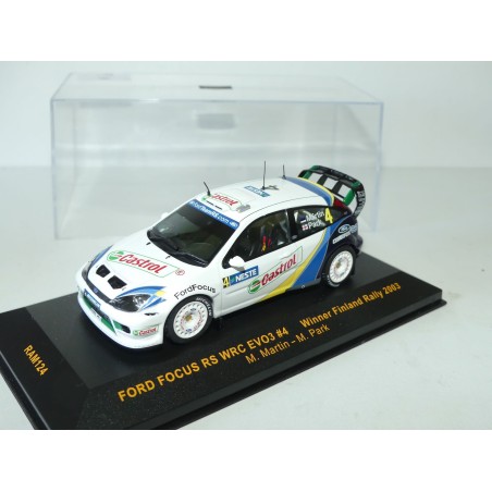 FORD FOCUS RS WRC RALLYE DE FINLANDE 2003 MARTIN IXO RAM124 1:43 1er