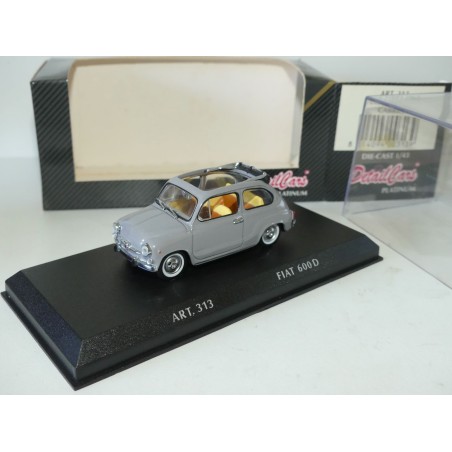 FIAT 600 D CABRIOLET 1965 Gris DETAILCARS 313 1:43