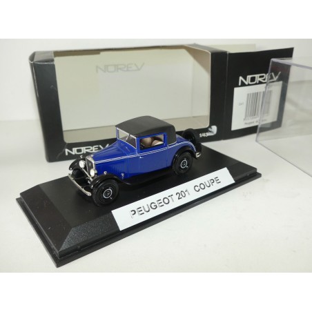 PEUGEOT 201 COUPE Bleu et Noir NOREV 1:43