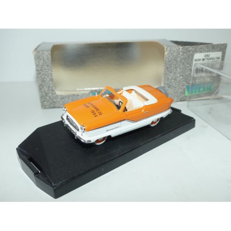 NASH METROPOLITAN 1959 CONVERTIBLE Orange et Blanc VITESSE 032 1:43