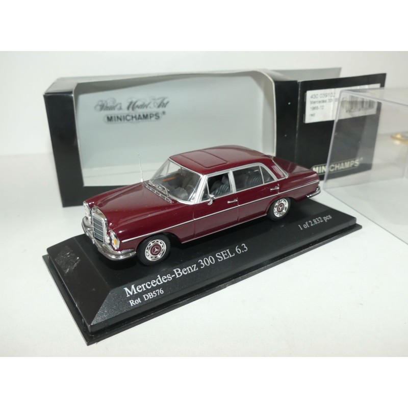 MERCEDES 300 SEL 6.3 1968-72 Bordeaux MINICHAMPS 1:43